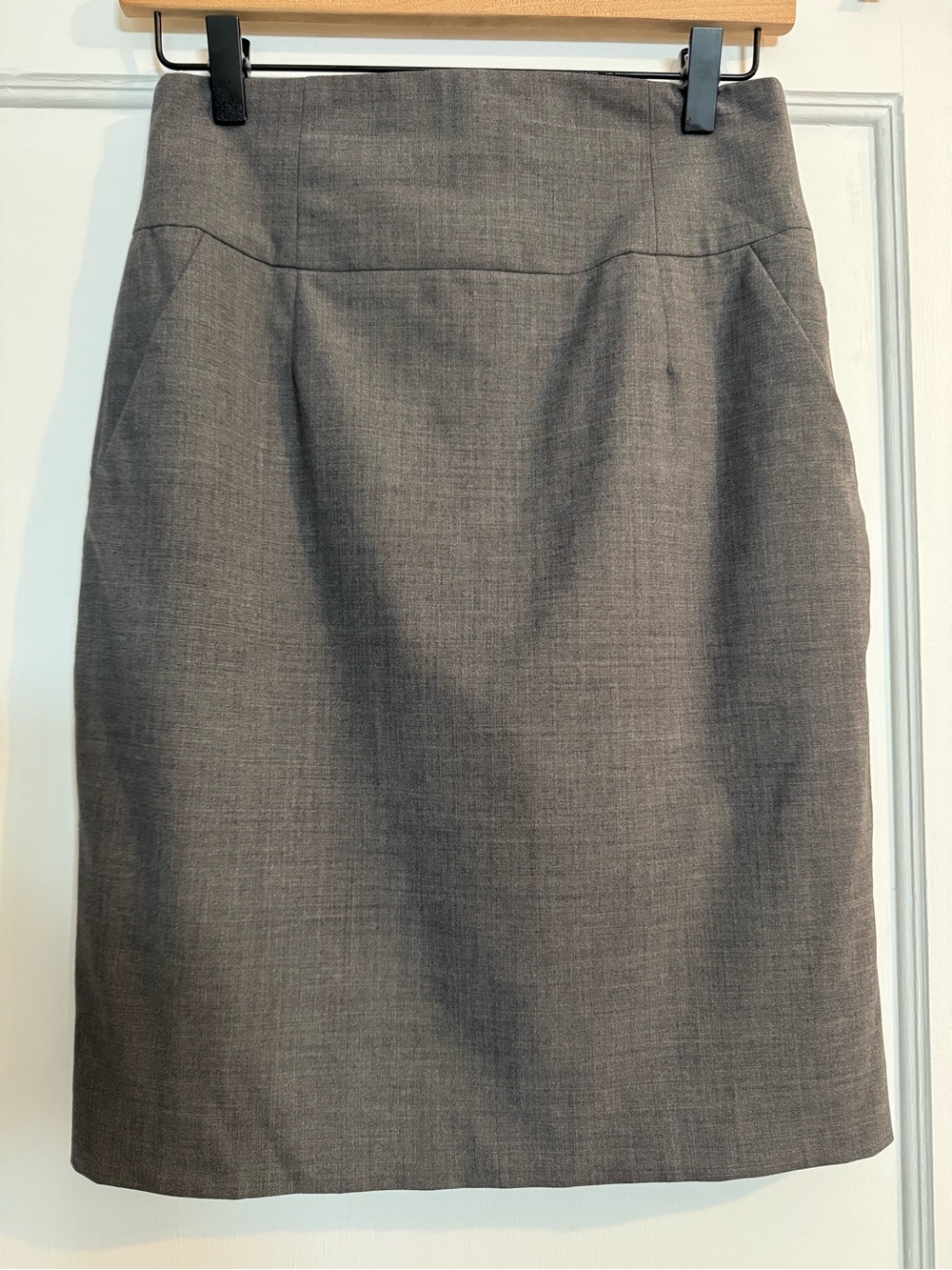 Banana Republic Gray Tailored Pencil Skirt